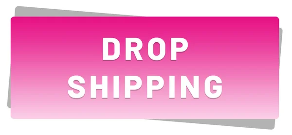 Drop Shipping Web Sticker Button — стоковое фото