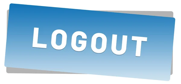 Logout web Sticker button — Stockfoto