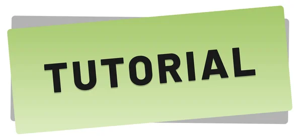 Tutorial web Sticker Button — Stock Photo, Image