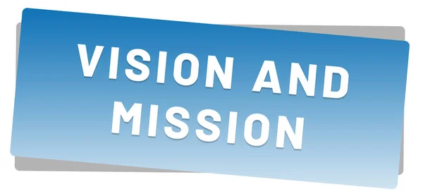 Vision and mission web Sticker Button — Stock Photo, Image