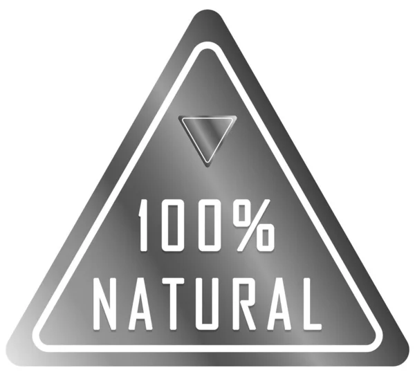 Botão de adesivo de web 100% natural — Fotografia de Stock