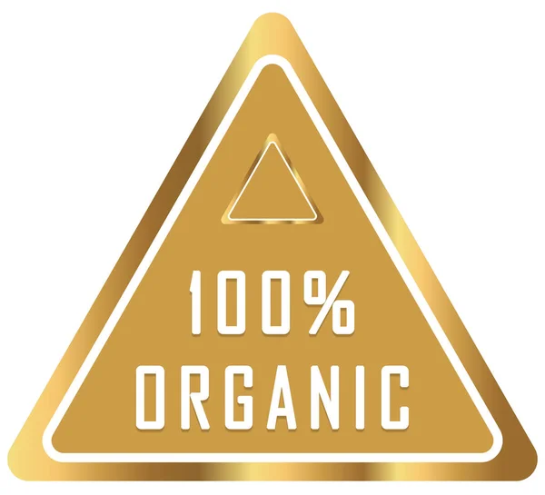 100% web orgánica Botón de etiqueta engomada —  Fotos de Stock