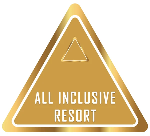 All Inclusive Resort Web naklejka przycisk — Zdjęcie stockowe