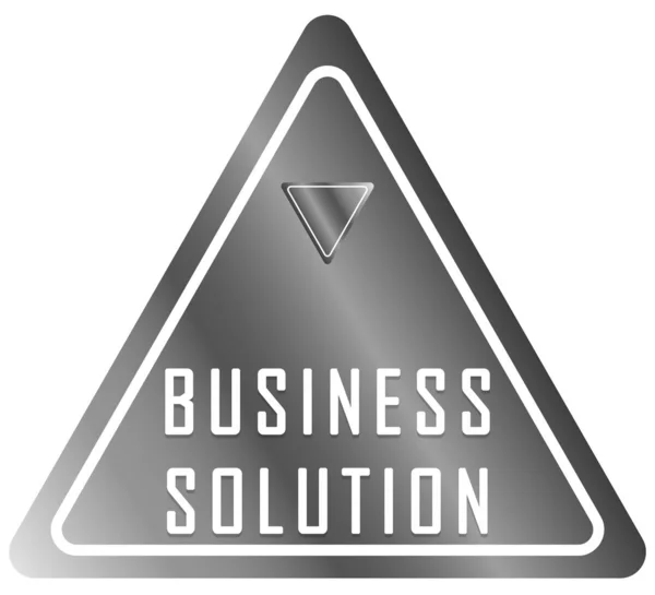 Business Solution web Sticker Button — Stock Photo, Image