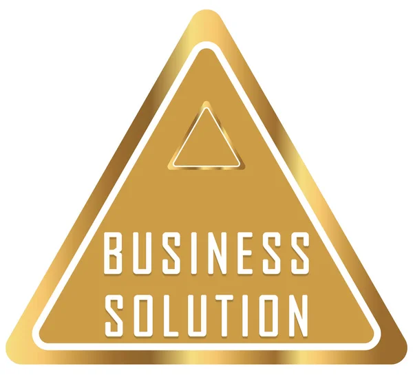 Business Solution Web przycisk naklejki — Zdjęcie stockowe