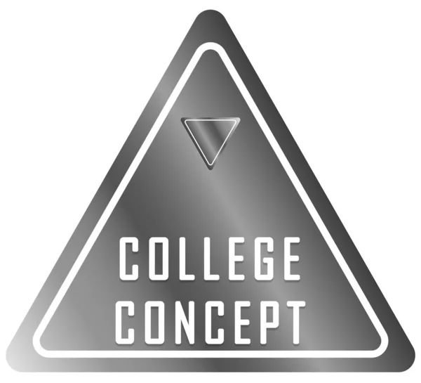 Collège concept web autocollant bouton — Photo