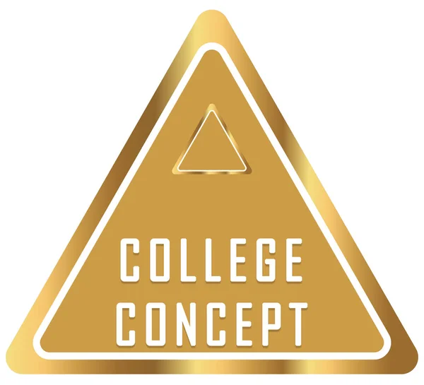 College Konzept Web Sticker Button — Stockfoto