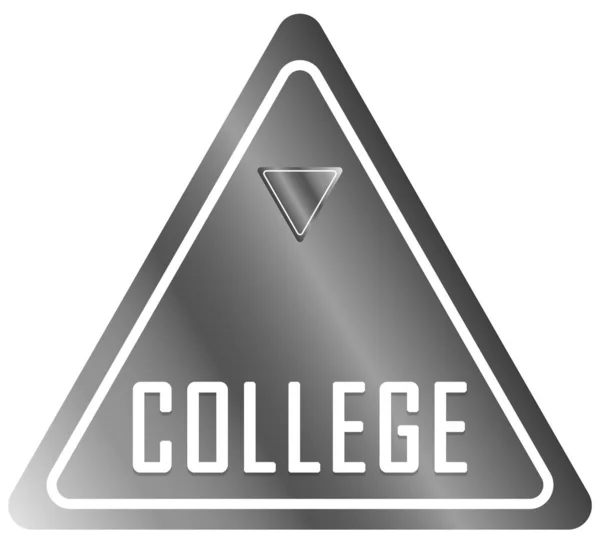 Przycisk naklejki College web — Zdjęcie stockowe