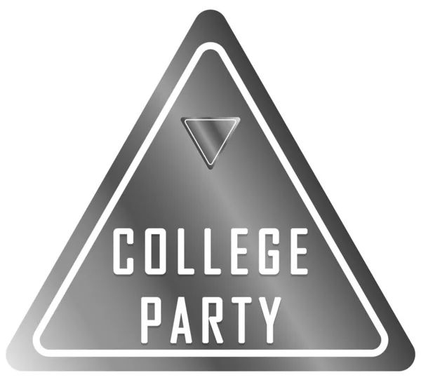 College Party web Sticker Button — Stock Photo, Image