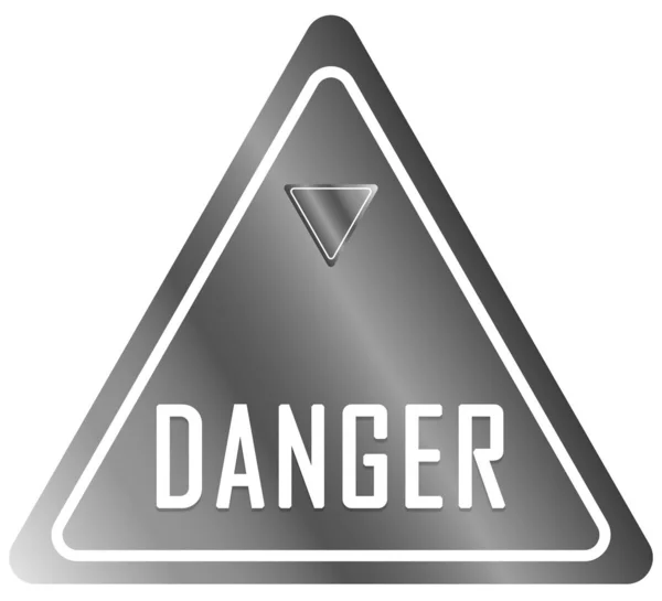 Niebezpieczny przycisk naklejki internetowej — Zdjęcie stockowe