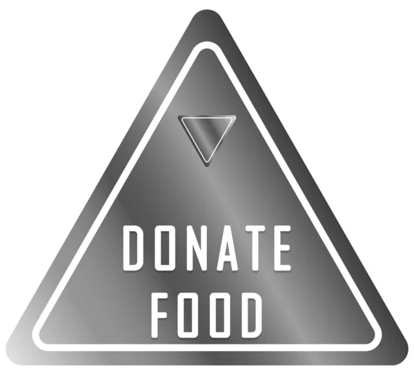 Пожертвувати їжею веб наклейка кнопка — стокове фото