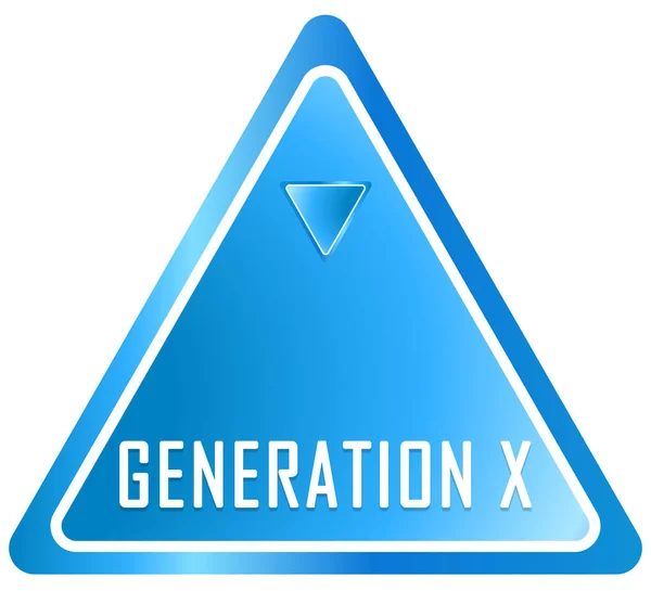 Generation X Web Sticker Button — Stockfoto