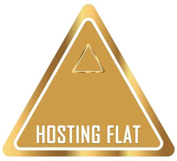 Hosting platte web Sticker knop — Stockfoto