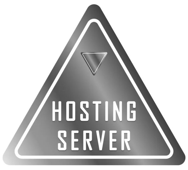 Hosting Servidor web Botón Adhesivo —  Fotos de Stock