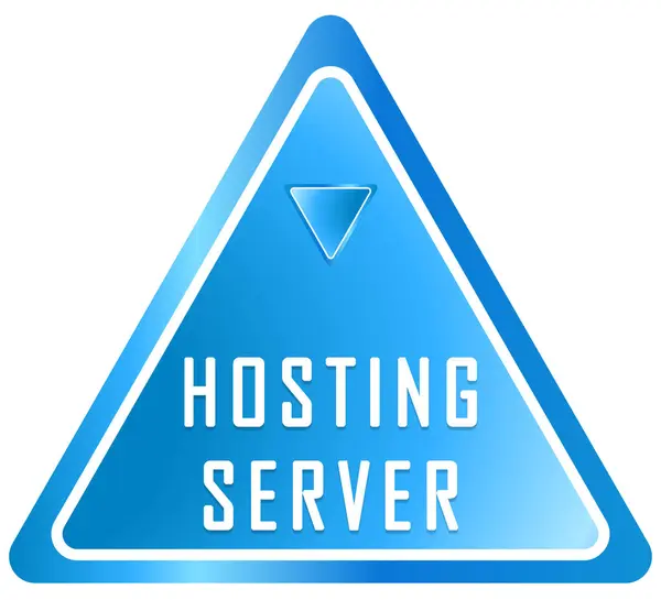 Hosting Servidor web Botón Adhesivo — Foto de Stock