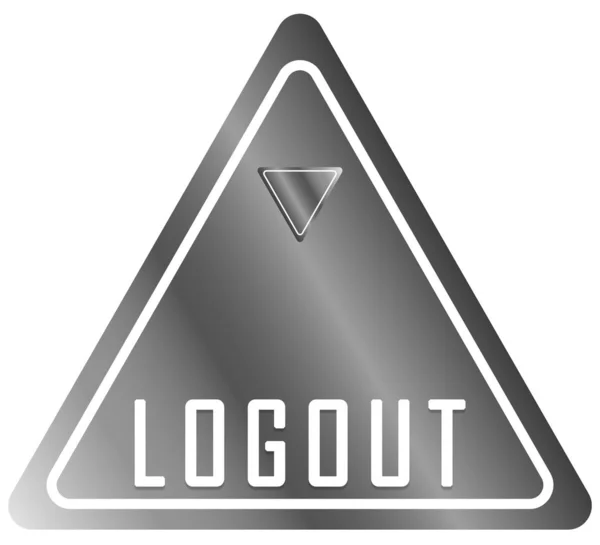 Logout web Sticker button — Stockfoto