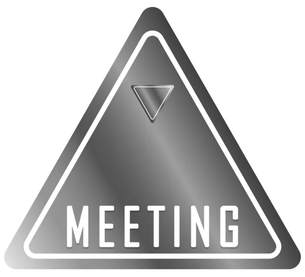Συνάντηση web Sticker Button — Φωτογραφία Αρχείου