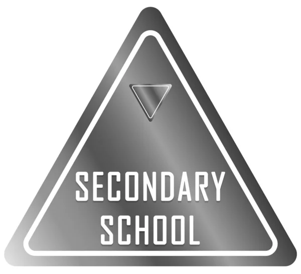 Secondary School web Sticker Button — Stock Photo, Image