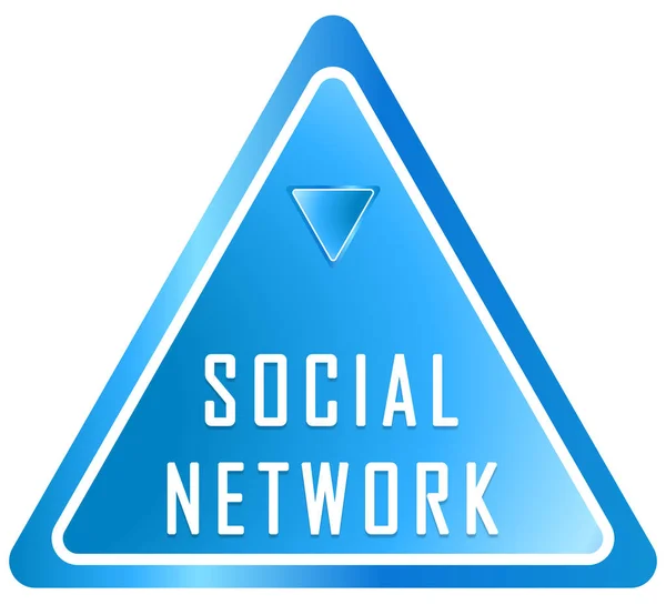 Pulsante adesivo web del social network — Foto Stock