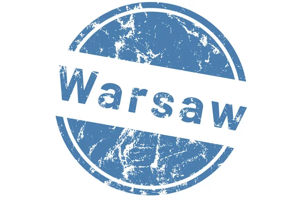 Web label klistermärke Warszawa — Stockfoto