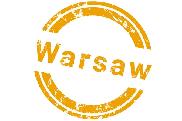 Web label klistermärke Warszawa — Stockfoto