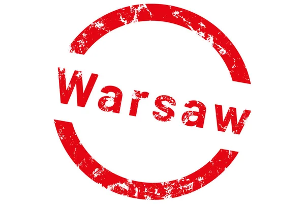 Web label klistermärke Warszawa — Stockfoto