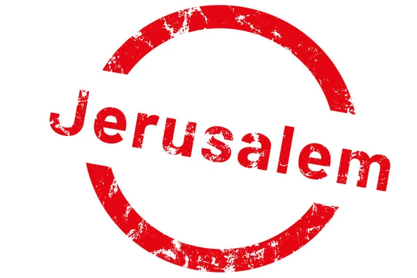 Stiker Label web Yerusalem — Stok Foto