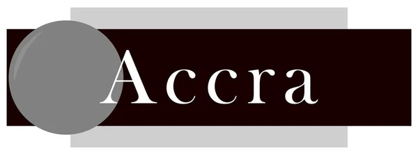 Etiqueta web adesivo Accra — Fotografia de Stock