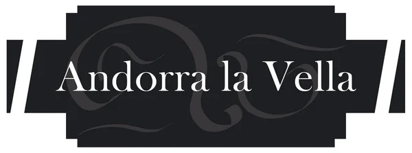 Web Etichetă autocolant Andorra la Vella — Fotografie, imagine de stoc