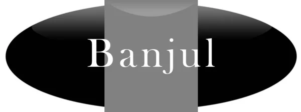 Etiqueta web Etiqueta Banjul — Fotografia de Stock