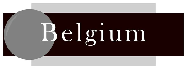 Adesivo etichetta web Belgio — Foto Stock