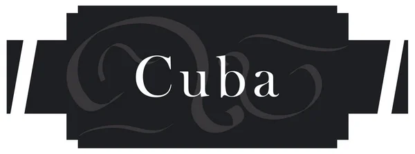 Etiqueta engomada Cuba — Foto de Stock