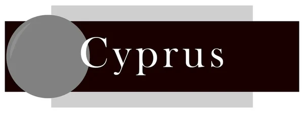 Etiqueta web adesivo Chipre — Fotografia de Stock