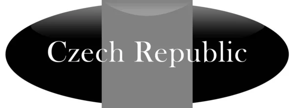 Etiqueta web etiqueta República Checa — Fotografia de Stock