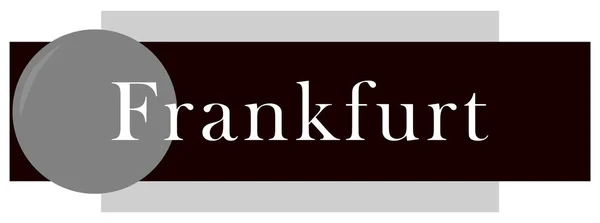 Klistermärke för webb etikett Frankfurt — Stockfoto