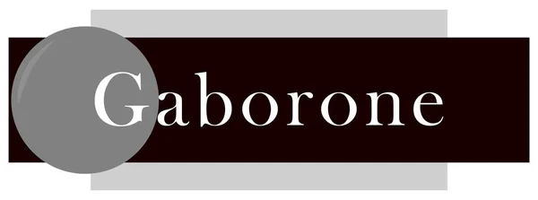 Веб-лейбл наклейка Габороне — стоковое фото