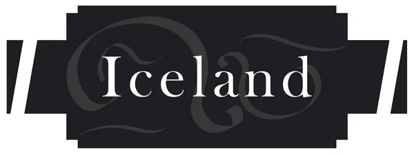 Ετικέτα web Sticker Ισλανδία — Φωτογραφία Αρχείου