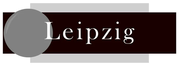 Etiqueta da web etiqueta Leipzig — Fotografia de Stock