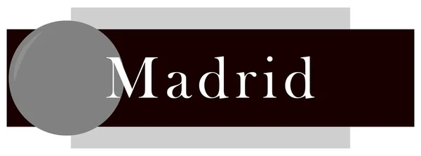 Etiqueta web adesivo Madrid — Fotografia de Stock
