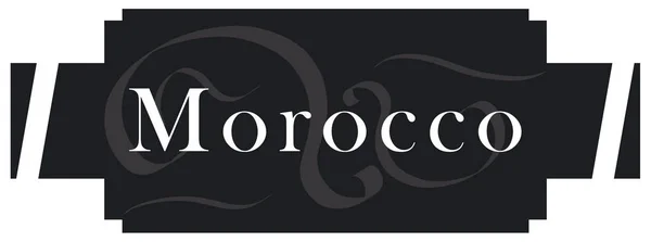 Etiqueta web Etiqueta Marrocos — Fotografia de Stock
