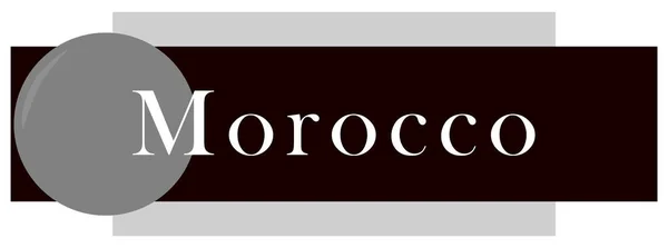 Etiqueta web Etiqueta Marrocos — Fotografia de Stock