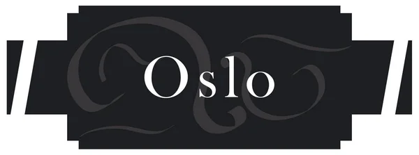 Web címke matrica Oslo — Stock Fotó