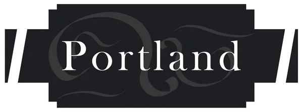 Naklejka Web Label Portland — Zdjęcie stockowe