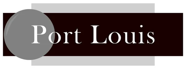 Etiqueta da web adesivo Port Louis — Fotografia de Stock