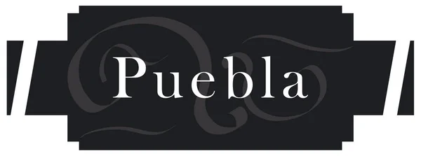 Adesivo etichetta web Puebla — Foto Stock