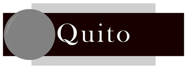 Etichetă web autocolant Quito — Fotografie, imagine de stoc