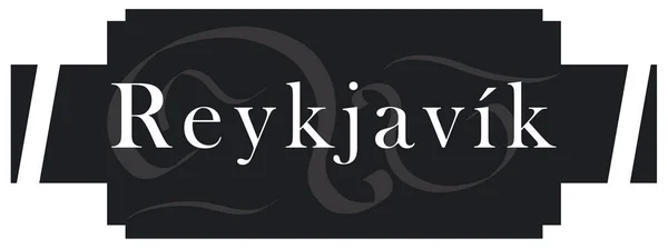 Web label sticker Reykjav k — Stockfoto