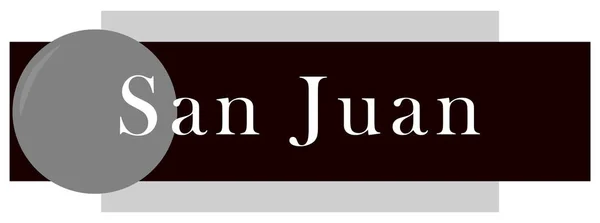 Web Etichetă autocolant San Juan — Fotografie, imagine de stoc