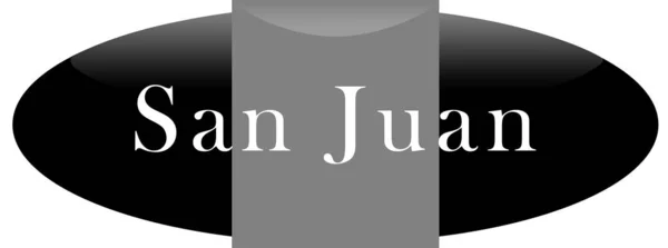 Webb etikett klistermärke San Juan — Stockfoto