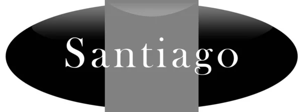 Etichetă web autocolant Santiago — Fotografie, imagine de stoc
